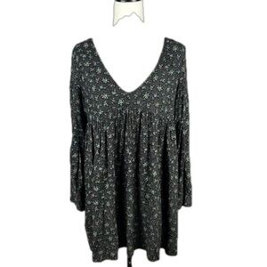 Denim & Supply Ralph Lauren Floral Mini Dress - Black and Gray